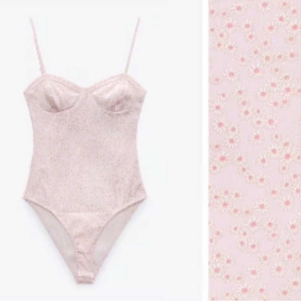 Zara Floral Pink Bodysuit